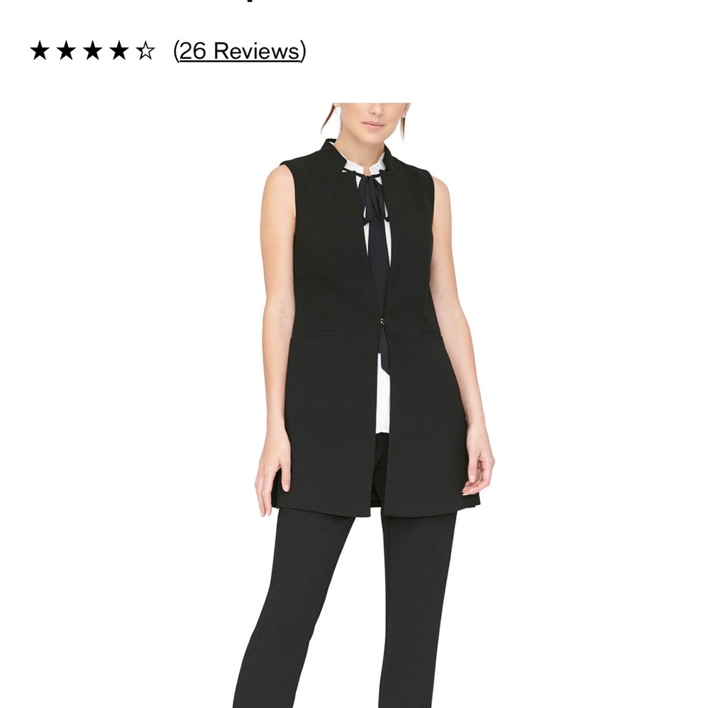 DKNY Sleeveless Lapel Vest